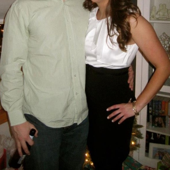 BCBG Maxazria Black & White Midi Dress - Picture 4 of 4